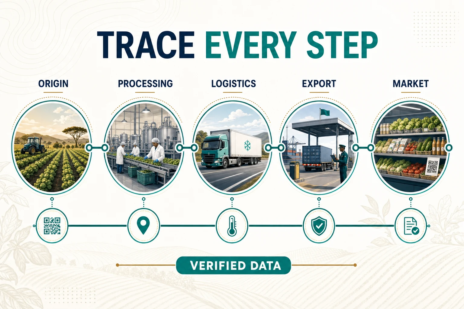Traceability and Value Chains infographic